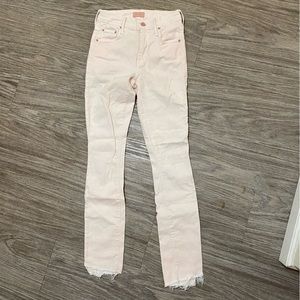 Mother Skinny Jeans Pink